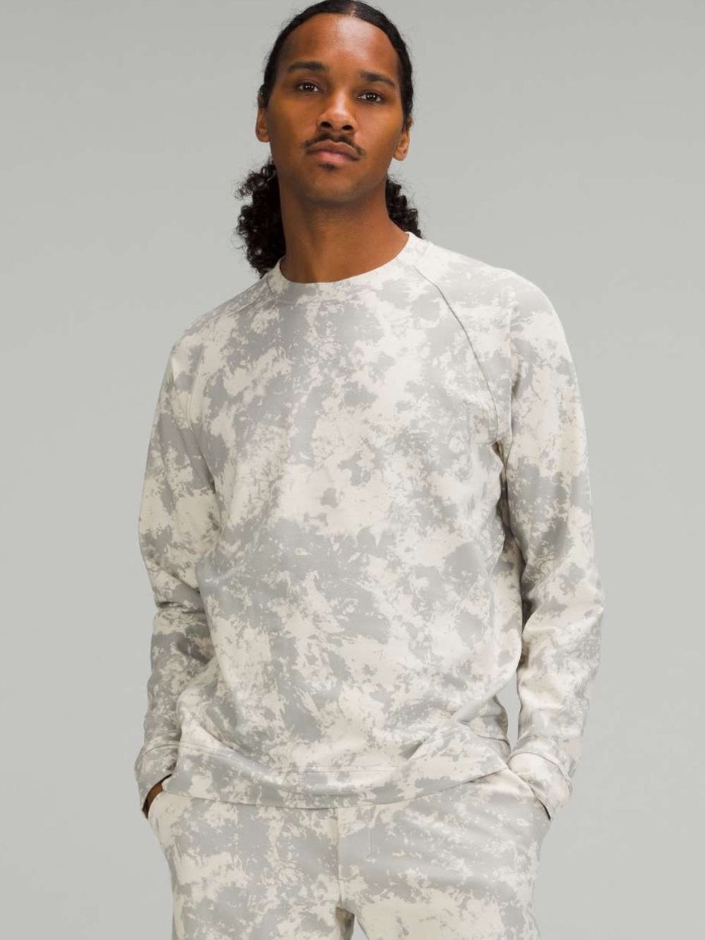 Lululemon City Sweat Crew  Spectral White Opal Silver Drop medium